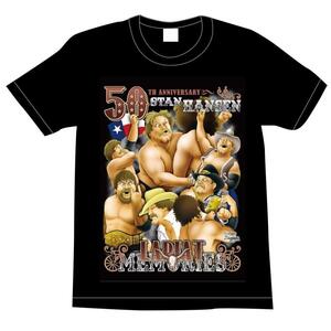  Stan Hansen debut 50 годовщина иллюстрации футболка L or XL New Japan Professional Wrestling все Япония Professional Wrestling новый день все день Andre te Lifan kNWF склон .. год 