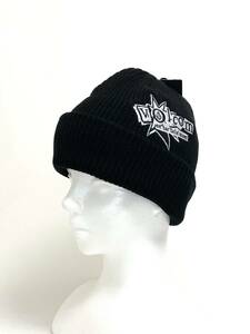 Volcom Bolcom D5832302BLK ② Beanie Beanie Like Hat Black Noadeane Collaboration Design Embroidery Вышивая вышивка Volcom New Prokerish Suards Бесплатная доставка