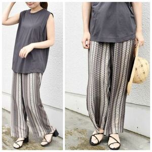  unused beautiful goods SHIPS geo me Trick peiz Lee print wide Easy pants regular price 13970 jpy 36