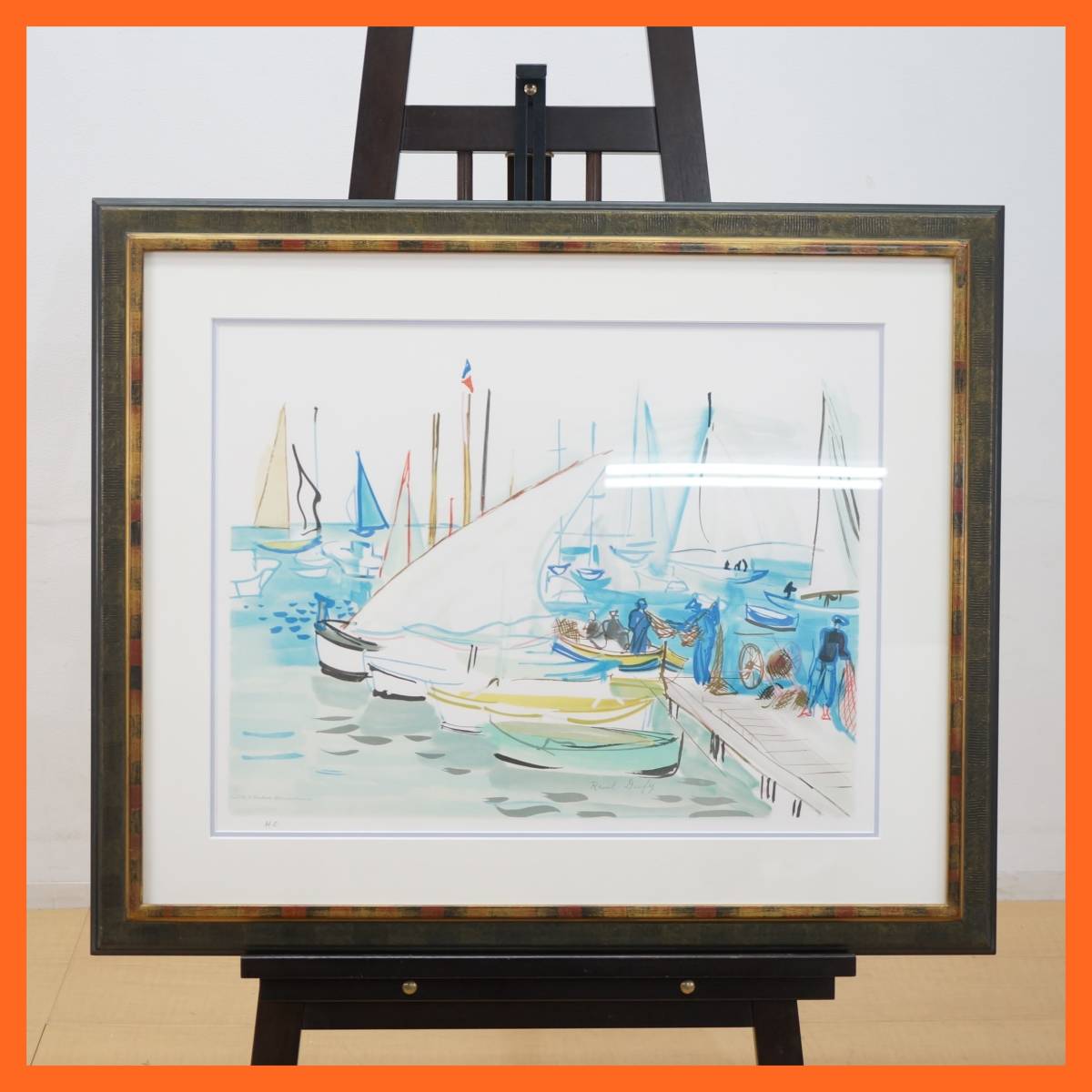 Toha: [Lithograph] Authentic Raoul Dufy Port Town Petit Badeau HC Not for sale version Size approx. 88.7 x 73.6 cm Modern French painting Art work ★Free shipping★, artwork, print, lithograph, lithograph
