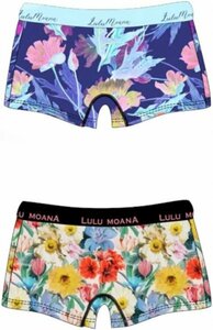 ボクサーパンツ 2枚セットB　Lサイズ レディース 柄物 下着 アンダーウェア ショーツ インナー 女性 Lulu Moana (ルルモアナ)