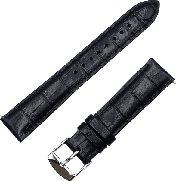バンビ 牛革 BKLE040AU 22mm ブラック 黒 時計ベルト バンド クイックレバー 新品未使用正規品 送料無料