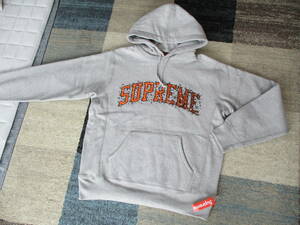 新品★Supreme*シュプリーム★Water Arc Hooded Sweatshirt Heather Glay ロゴ スウェットパーカー グレー