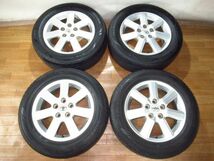 トヨタ70系ノア前期純正 6J-16 off+50 pcd114.3/5H ハブ径約60ミリ DELMAX/DUNLOP 215/60R16 95H 16インチアルミホイール+タイヤ付き4本_画像1