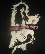 JOAN JETT ＆ THE BLACKHSARTS　ジョーン・ジェット　Tシャツ　黒地に白と赤　M.　L.　2L　3L　の4サイズ有り_画像1