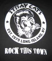 STRAY CATS　ストレイ・キャッツ　ROCKABILLY　ロカビリー　◆　黒地に白　M .L.XL の3サイズから選べます。_画像1