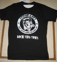 STRAY CATS　ストレイ・キャッツ　ROCKABILLY　ロカビリー　◆　黒地に白　M .L.XL の3サイズから選べます。_画像2