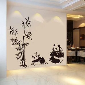 （NO.391）DIY剥がせる飾り壁紙ウォールステッカー綺麗な仕上り 竹とパンダ
