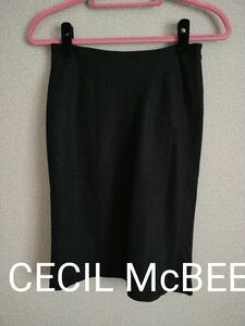 【24時間以内発送予定☆】CECIL McBEE ウールタイトスカート 黒《サイズM》