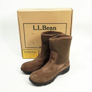 491129【US9.5】ほぼ未使用 L.L.Bean Insulated comfort boot スエード フリース コンフォート ブーツ 27.5cm ブラウン 防寒
