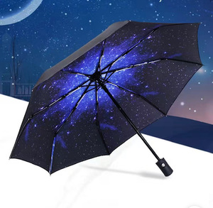 送料無料 折り畳み日傘 晴雨兼用 ワンタッチ自動開閉 UVカット遮光 遮熱 男女兼用　空柄　新品