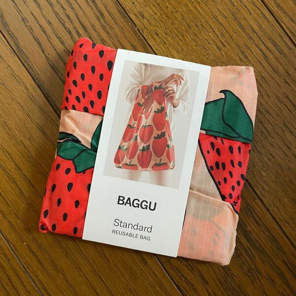 BAGGU STANDARD エコバッグ ストロベリー　イチゴ　いちご　苺　フルーツ　レッド　ピンク　赤　バグー　エコバック