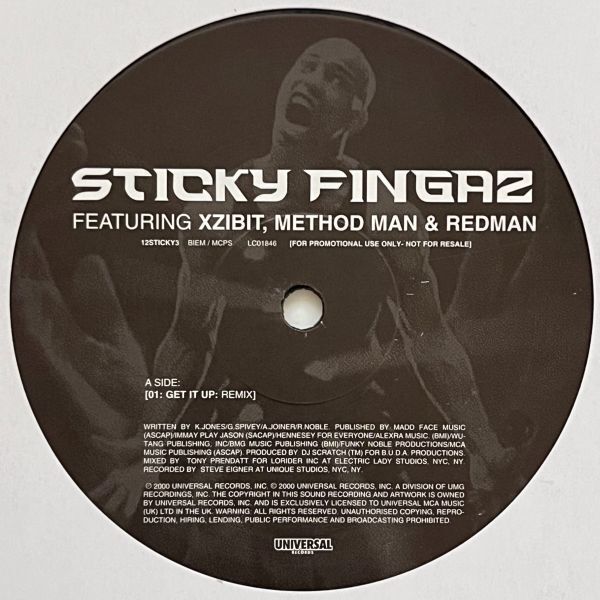 Sticky Fingaz Featuring Xzibit, Method Man & Redman - Get It Up (UKオリジナル/プロモオンリーリミックス/Promo/Onyxソロ)