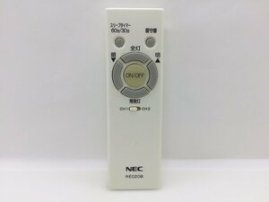 NEC　照明用リモコン　RE0208　中古品F-2973