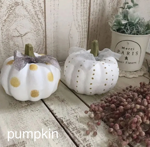  adult pretty fake pumpkin 2 piece set! Halloween miscellaneous goods. pumpkin. ornament.HALLOWEEN. white pumpkin. pumpkin 