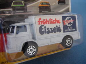 【希少】1982年英コーギージュニア・ドイツ向限定品レイランドパネルトラック・EISZEITアイスクリーム仕様白・パッケージ未開封品