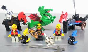 レゴ LEGO 1794 ドラゴンマスターカート 4818 ドラゴンナイト ライダー ミニフィグ 馬カタパルト 羽飾り 盾 Dragon Master Chariot Rider