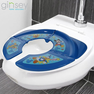  auxiliary toilet seat child toilet training folding toilet seat Mickey blue mouse for infant toilet seat baby auxiliary toilet seat carrying toilet practice Mickey blue 