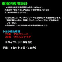 20系 アルファード LEDライセンスランプ ヴェルファイア トヨタ ナンバー灯 RZ117_画像2