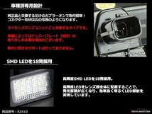 ルノー LEDライセンスランプ マスター2/マスター3/メガーヌ2/メガーヌ3 など 車種別専用設計 ナンバー灯 RZ410_画像2