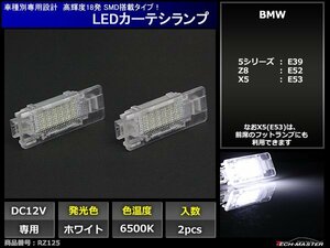 BMW SMD LEDカーテシランプ E39/E52/E53 ホワイト 室内灯 車種別専用設計 E53のみ前席 フットランプ 使用可能 RZ125