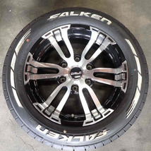 夏4本 会社宛 送料無料 215/60R17×6.5J LT ファルケン W11 2023年製 ホワイトレター フレックス FLEX DELF-02アルミ ハイエース NO,E4678_画像2