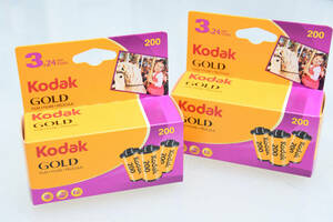 ★★★未開封！2025年8月有効 KODAK GOLD 200-24枚撮 【3本入×2＝計6本】ISO感度200 コダック製ネガカラーフィルム135/35mm