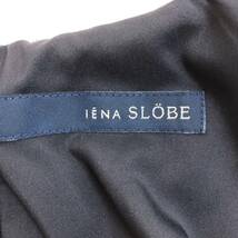 スローブイエナ SLOBE IENA ドレス ネイビー ブラック サイズ38 M ひざ丈 チュール 黒 異素材 ツートン ワンピース 結婚式 二次会 B-142_画像9