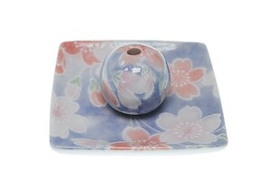 染桜 小角皿 お香立て 陶器 お香たて 日本製 ACSWEBSHOPオリジナル