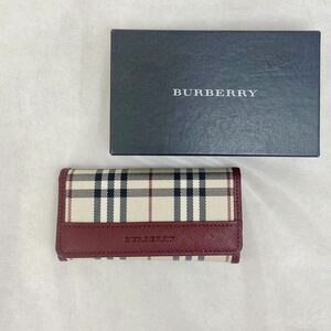 バーバリー　5連キーケース　ノバチェック　レッド　未使用品BURBERRY 箱付き