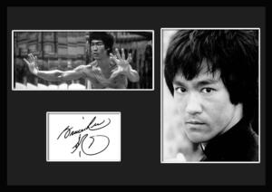 10種類!Bruce Lee/ブルース・リー/サインプリント&証明書付きフレーム/BW/モノクロ/ディスプレイ (5-3W)