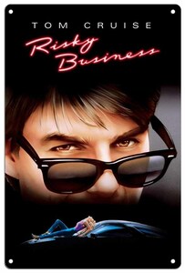 映画【トム・クルーズ/Tom Cruise】卒業白書 / Risky Business メタルプレート ブリキ看板 サビ風なし -18