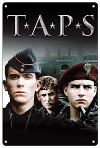 映画【トム・クルーズ/Tom Cruise】タップス / Taps メタルプレート ブリキ看板 サビ風なし -19