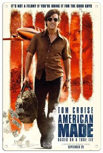 映画【トム・クルーズ/Tom Cruise】バリー・シール/アメリカをはめた男 / American Made メタルプレート ブリキ看板 サビ風なし -3