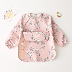 ☆ Flamingo ☆ ☆ hie Frhorm's Kind's Pocket с длинным рукавом ysymbib5236 еда в стиле еды в стиле еды фартук