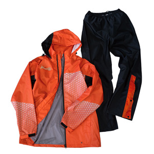 * orange * L size * RAIN STORM ACTIVE rainwear RSA-08 rainwear top and bottom rainsuit men's lady's 