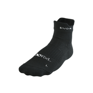 ☆ ブラック ☆ L(26-28cm) ☆ アールエル RｘL SOCKS RNS1003 EVO-FM ラウンド型ミドル丈 RｘL アールエル ソックス ランニング ショート