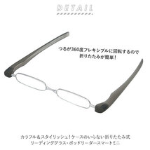 ☆ C3.グレー ☆ 度数3 老眼鏡 おしゃれ 通販 女性用 男性用 メンズ レディース ポッドリーダー リーディンググラス シニアグラス 携帯 折_画像4