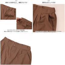 ☆ ネイビー ☆ 2XLサイズ ☆ ワイドパンツ 春夏秋 ggblouse06 コットンリネンパンツ ワイドパンツ クロップドパンツ パンツ ボトムス_画像7