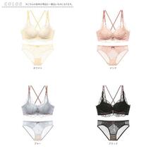 ☆ ブルー ☆ 32/70ABC ☆ 寄せたバストをしっかりキープ レースブラジャー mmbra0515b02 育乳ブラ ノンワイヤー レース ブラジャー ブラ_画像10