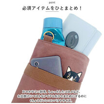 ☆ ライトグレー ☆ 猫刺繍 タテ型 ショルダーバッグ ミニショルダーバッグ レディース 斜めがけ 猫刺繍 ショルダーバッグ_画像5