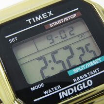 美品 TIMEX タイメックス クラシックデジタル T78677 Classic Digital INDIGLO 腕時計 ゴールド 30012397_画像4