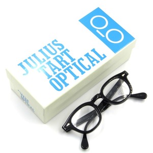 未使用 JULIUS TART OPTICAL ジュリアスタートオプティカル メガネフレーム AR 44-24 PL-101A ボスリントン 日本製 ブラック 黒 50016651