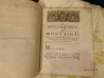OEUVRES MESLEES 1705年ロンドン刊　総革装　３１cm×23，5cm　全２部4分冊 優良版 パリのクラブルイユ古書店で購入。_画像4