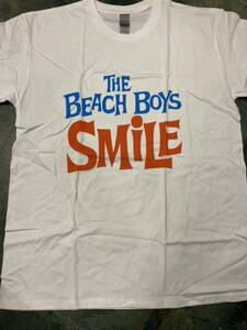 新品2XL/送料230円/同梱2枚可/ギルダン5.3oz /The Beach Boysビーチ・ボーイズ/ Smile スマイル/Tシャツ ホワイト