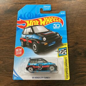 Hot Wheels ホットウィール '85 HONDA CITY TURBO Ⅱ ホンダ シティ ターボ2 ブラックの画像1