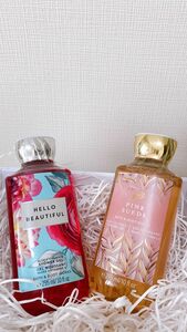 新品【Bath&BodyWorks】シャワージェル　2本セット　Hello beautiful & Pink Suede