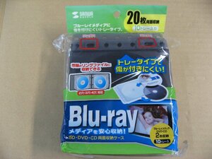 Sanwa Supring Ring Hole Blu-ray Compatible Case (10 Sets / Black) FCD-RBD10BK