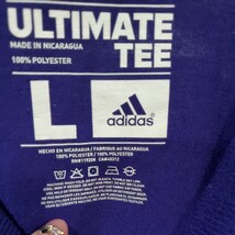 adidas Tシャツ 紫色 サイズL US古着 アメリカ古着 azu453_画像5