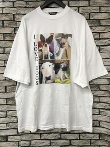 ☆BALENCIAGA バレンシアガ☆21SS 641614 TJVH1 I LOVE DOG ダメージ加工オーバーサイズTシャツ